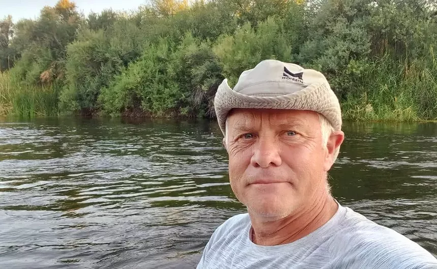 a man near a river