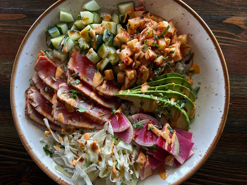 An ahi tuna bowl.