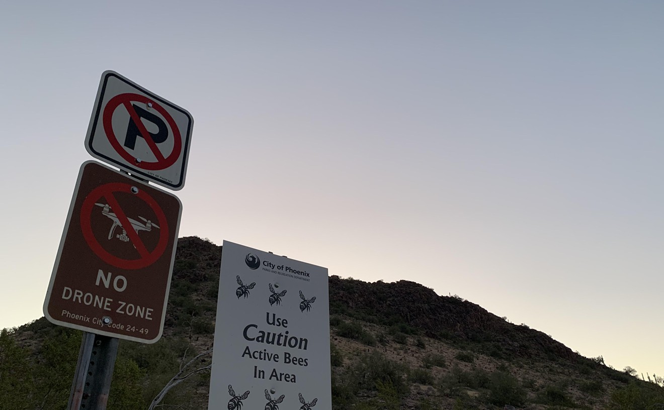 Drones are prohibited inside the Phoenix Mountain Preserve, according to the city of Phoenix ordinance.