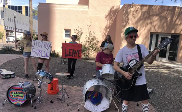 Tempe Residents Drum in Protest Outside Mirabella at ASU in Response to the Shady Park Ruling