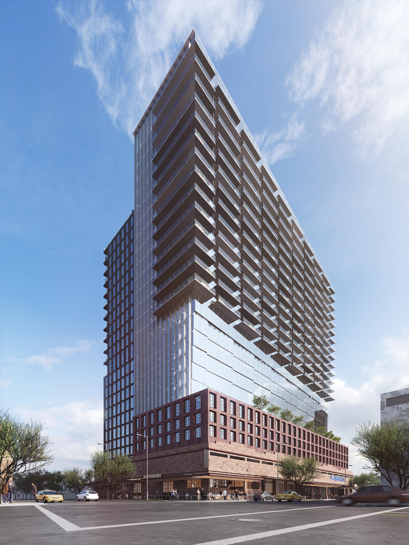 An architect's rendering of the upcoming Fairmont Hotel in downtown Phoenix.