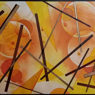 Joan Thompson's mixed-media abstract paintings will be on display at Five15 Arts.