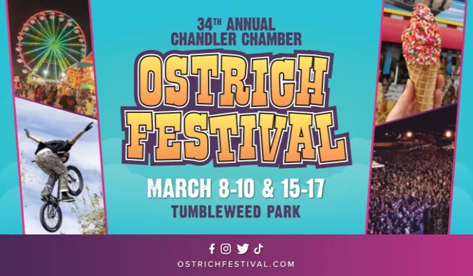 Enter to win TWO Single-Day GA tickets to the 34th Annual Chandler Chamber Ostrich Festival! - Vimarsana News