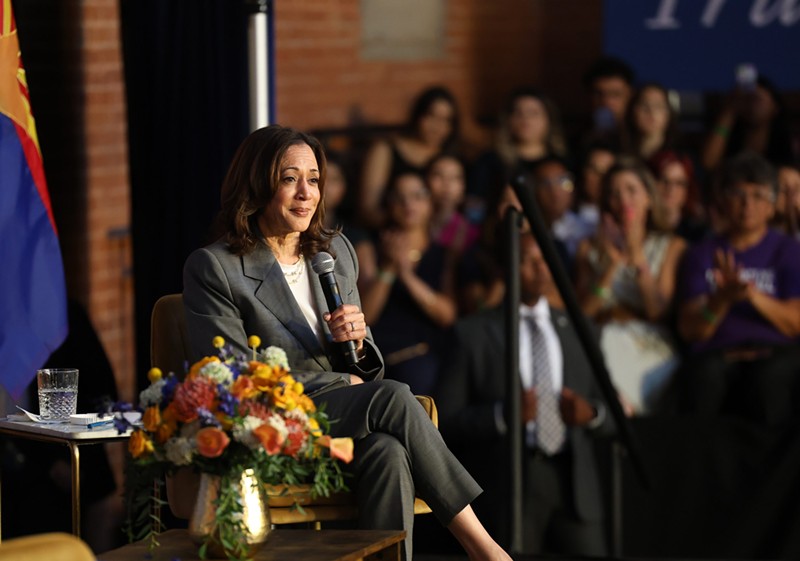 Vice President Kamala Harris speaks at a reproductive freedom campaign event in Phoenix on June 24. She was endorsed by President Joe Biden when he quit his reelection campaign on Sunday.