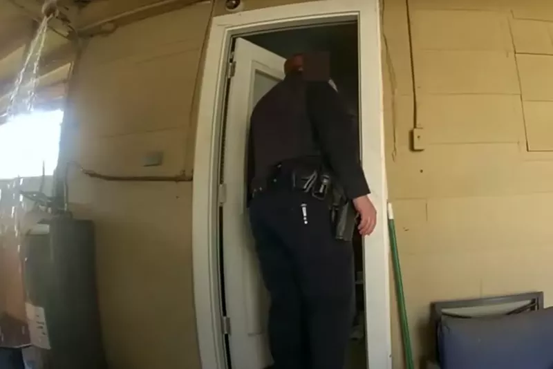 Image: A Phoenix police officer talked with John Michael Lewis Jr. on Jan. 11 moments before Lewis is killed.
