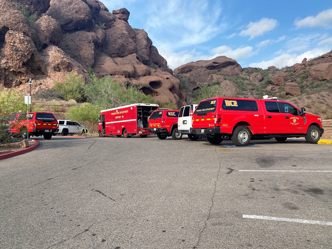 Another day, another rescue on Camelback Mountain.