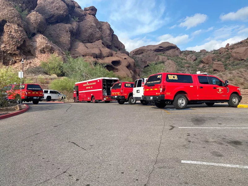 Image: Another day, another rescue on Camelback Mountain.