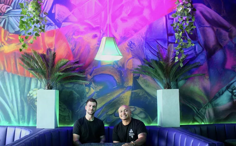 Image: First Taste: Sparkling Statues and Pizza Spring Rolls Welcome Customers at Disco Dragon