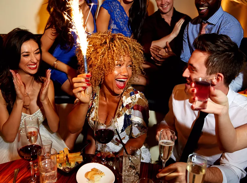 Image: Customers celebrate at STK.