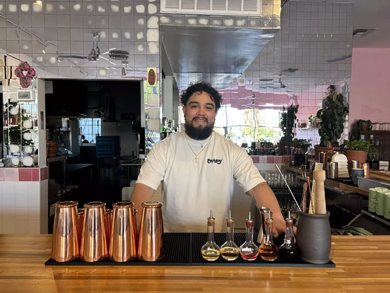 Image: After bartending at Sidecar Social Club and Little Rituals, Jesse Knox now leads the cocktail program at Huarachis Taqueria.