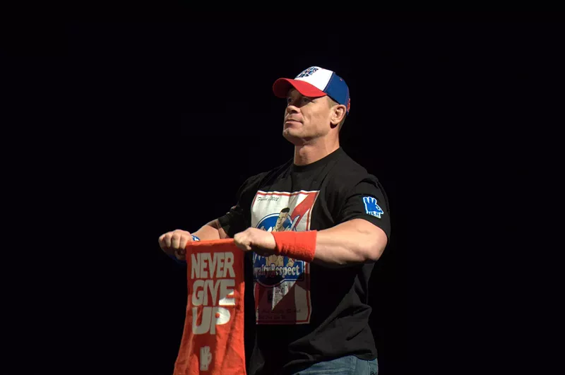 Image: A 2016 photo of John Cena at PHX Arena, then known as Talking Stick Resort Arena.