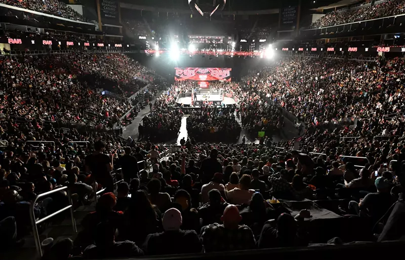 Image: A sold-out crowd attends WWE "Raw" at Desert Diamond Arena in Nov. 2024.