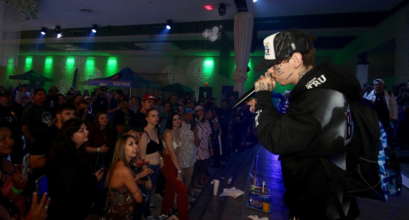 Lil Xan on stage at the Phoenix Cannabis Awards Music Festival on May 20.