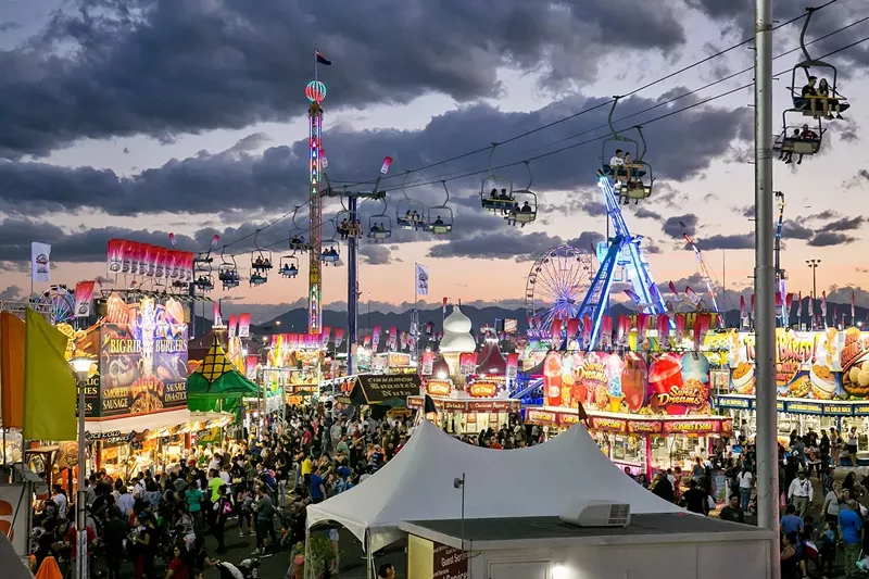Image: The midway at the Arizona State Fair.